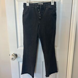 We the free black wide leg jeans free people